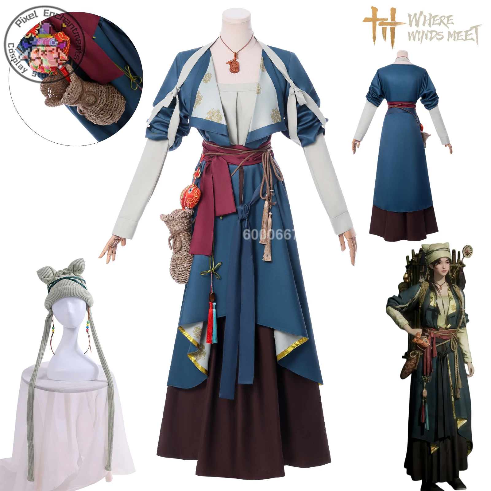 Game Where Winds Meet Yingying Cosplay Costume Chinese Style Dress Hat Full Set for Women Girls Halloween Role Play Comic Con
Game Where Winds Meet Yingying Cosplay Costume Chinese Style Dress Hat Full Set for Women Girls Halloween Role Play Comic Con