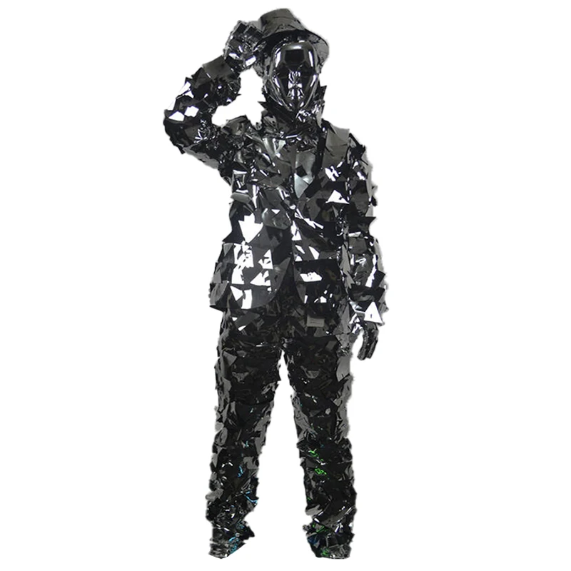 Silver Paper Man Hand Sewn Stage Performance Props Cool Dance Mechanical Dance Clothes Silver Mirrors Suit Mirror Man costume
Silver Paper Man Hand Sewn Stage Performance Props Cool Dance Mechanical Dance Clothes Silver Mirrors Suit Mirror Man costume