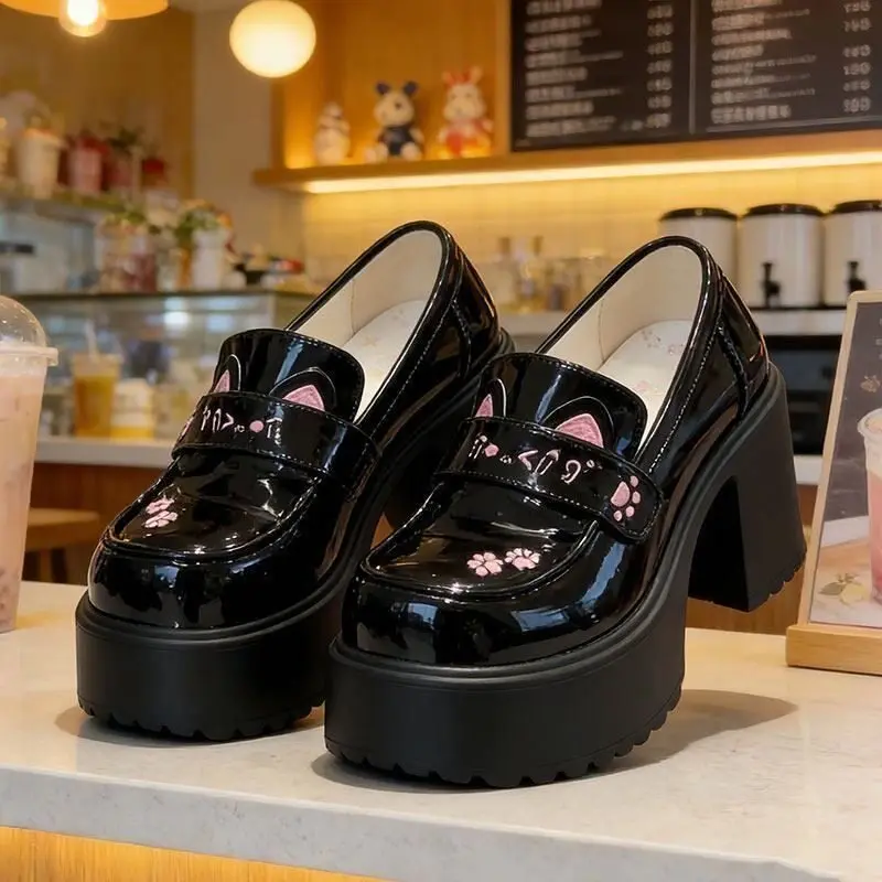Cute Platform Heel Lolita Shoes With Cat Paw Print Jk Uniform Style Loafers Japanese Girl Student Single Shoes
Cute Platform Heel Lolita Shoes With Cat Paw Print Jk Uniform Style Loafers Japanese Girl Student Single Shoes