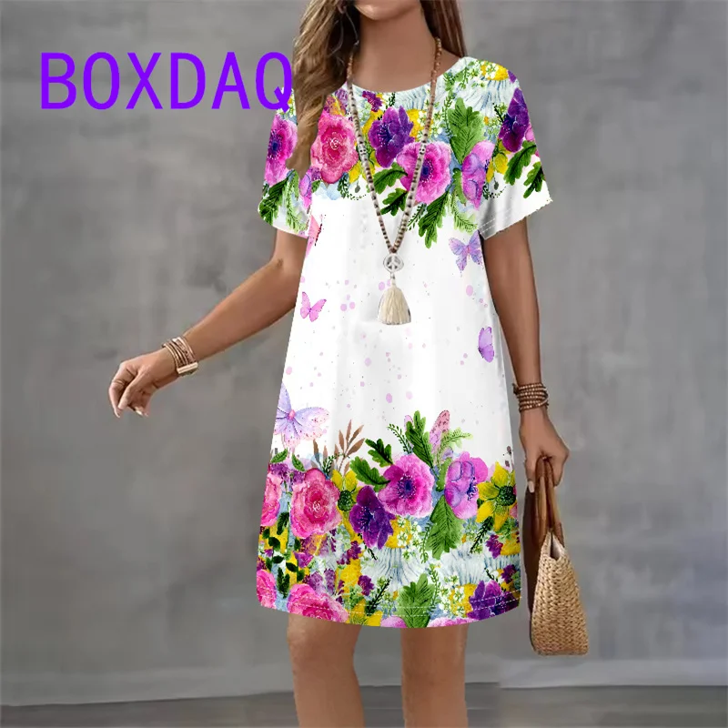 Женское платье с бабочкой и цветочным принтом, модное элегантное свободное платье трапециевидной формы с коротким рукавом и круглым вырезом, новое летнее пляжное вечернее платье, сарафан
Женское платье с бабочкой и цветочным принтом, модное элегантное свободное платье трапециевидной формы с коротким рукавом и круглым вырезом, новое летнее пляжное вечернее платье, сарафан