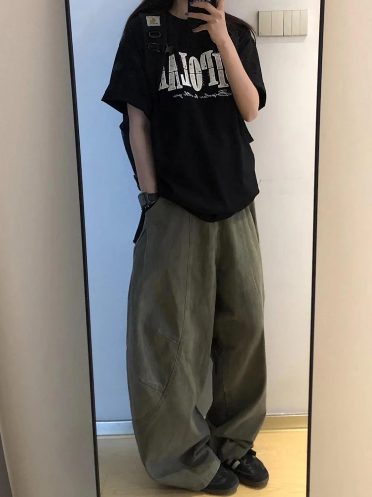 American Retro Military Green Deconstructed Knife Jeans Women Summer Loose Slimming Wide Leg Floor Length Pants
American Retro Military Green Deconstructed Knife Jeans Women Summer Loose Slimming Wide Leg Floor Length Pants