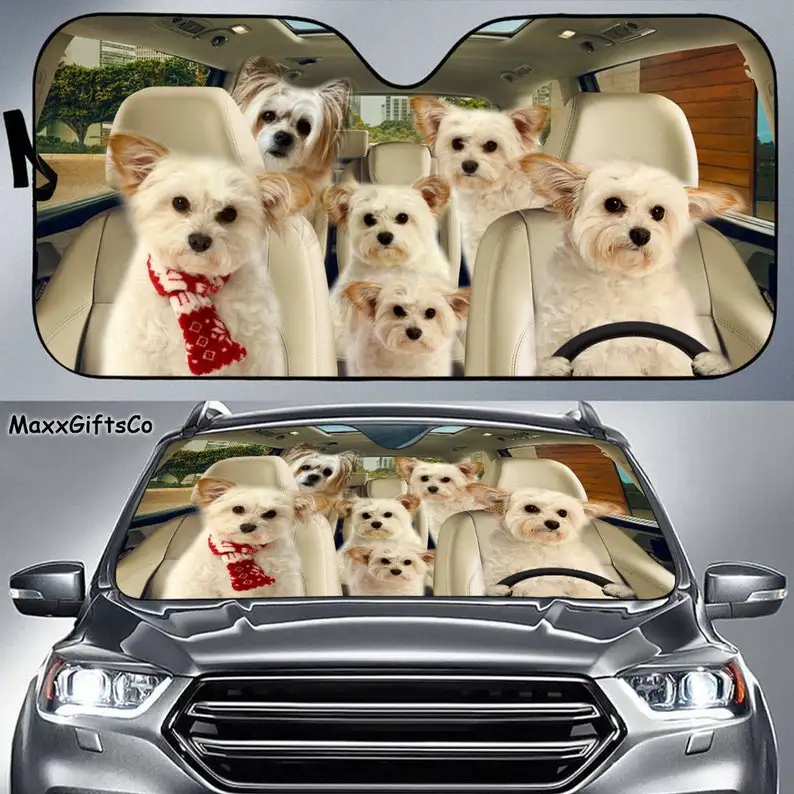 Pomapoo Car Sun Shade, Pomapoo Windshield, Dogs Family Sunshade, Dog Car Accessories, Car Decoration, Gift For Dad, Mom
Pomapoo Car Sun Shade, Pomapoo Windshield, Dogs Family Sunshade, Dog Car Accessories, Car Decoration, Gift For Dad, Mom