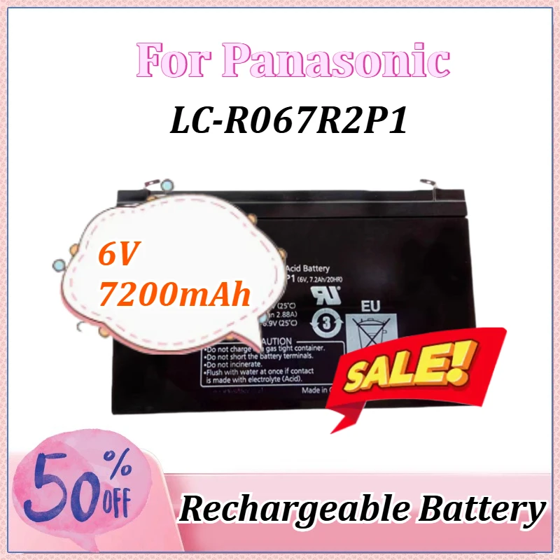 6V 7200mAh for Panasonic 20HR LC-R067R2P1 Sensory nerve Quantitative Detector Rechargeable Lead-acid Battery
6V 7200mAh for Panasonic 20HR LC-R067R2P1 Sensory nerve Quantitative Detector Rechargeable Lead-acid Battery