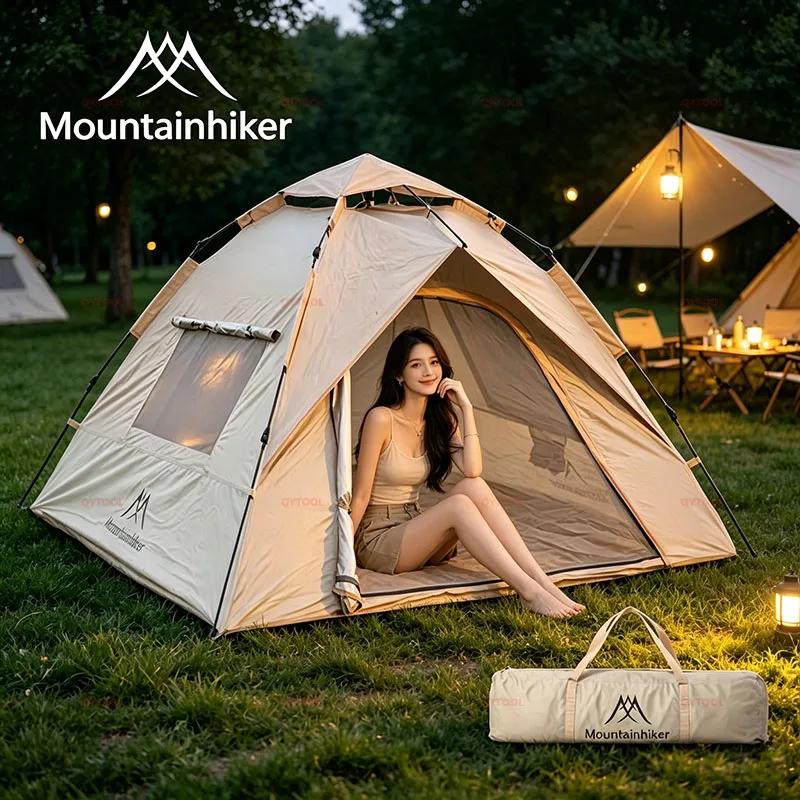 MOUNTAINHIKER Automatic Camping Tent 3-4 Person Quick Opening Rain Proof Sun Protection Outdoor Travel Tent with Windows
MOUNTAINHIKER Automatic Camping Tent 3-4 Person Quick Opening Rain Proof Sun Protection Outdoor Travel Tent with Windows