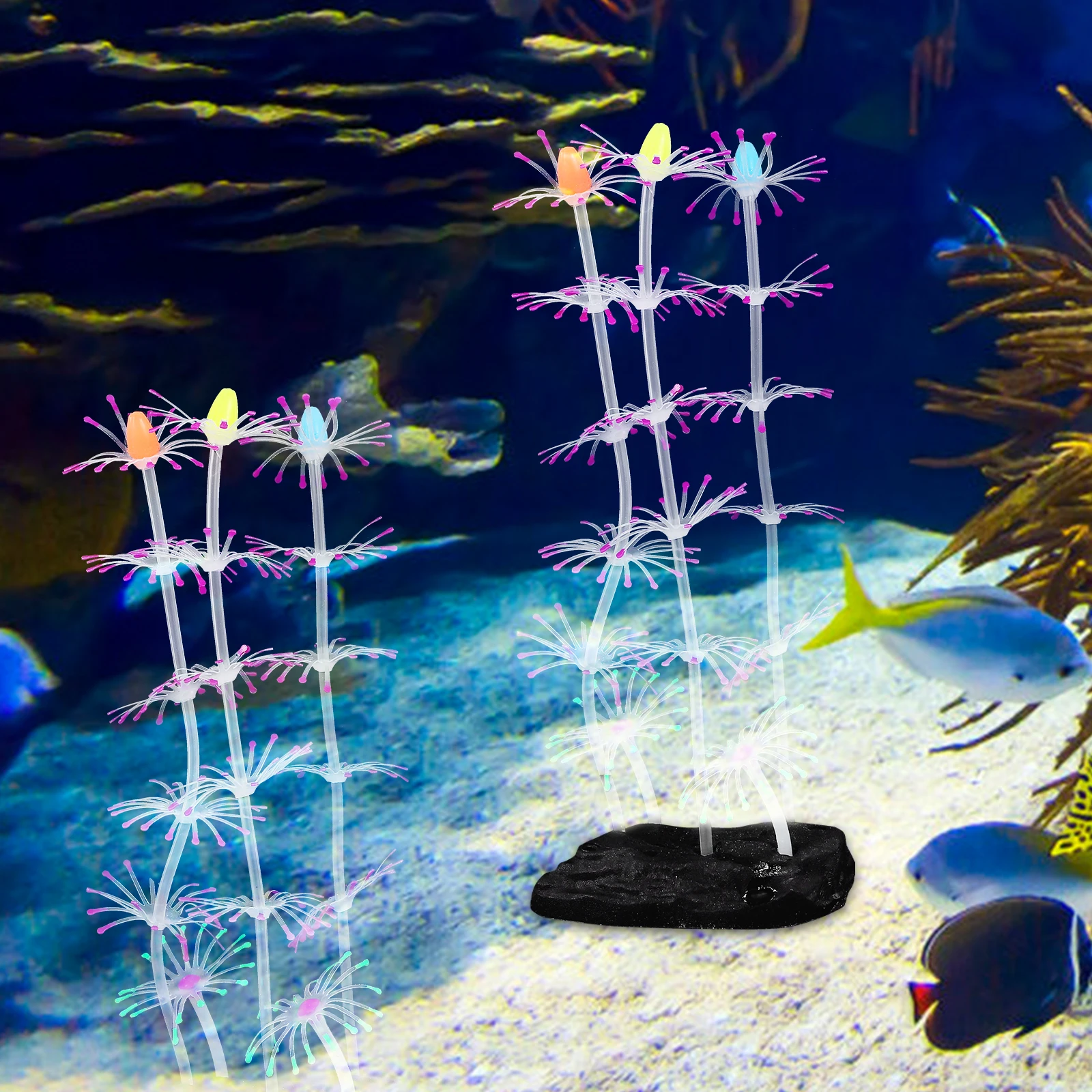 Simulation Fluorescence Coral Artificial Aquarium Decoration Glowing Effect Landscape Fish Tank Ornament Glowing Coral Figurine 
Simulation Fluorescence Coral Artificial Aquarium Decoration Glowing Effect Landscape Fish Tank Ornament Glowing Coral Figurine
