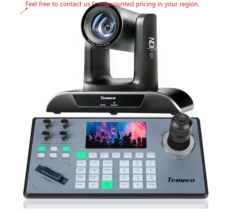 2024 Professional Conference Group Tenveo NDI 30X USB3.0/HDMI/RJ45/SDI Conference Cameras And PTZ Controller Joystick Keyboard
2024 Professional Conference Group Tenveo NDI 30X USB3.0/HDMI/RJ45/SDI Conference Cameras And PTZ Controller Joystick Keyboard