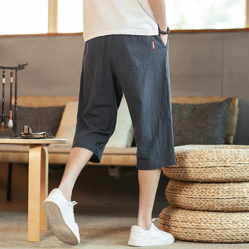 Linen Shorts for Men's Summer Outerwear, Medium Pants, Oversized Loose Cropped Pants, Summer Cotton and Linen Pants, Casual
Linen Shorts for Men's Summer Outerwear, Medium Pants, Oversized Loose Cropped Pants, Summer Cotton and Linen Pants, Casual