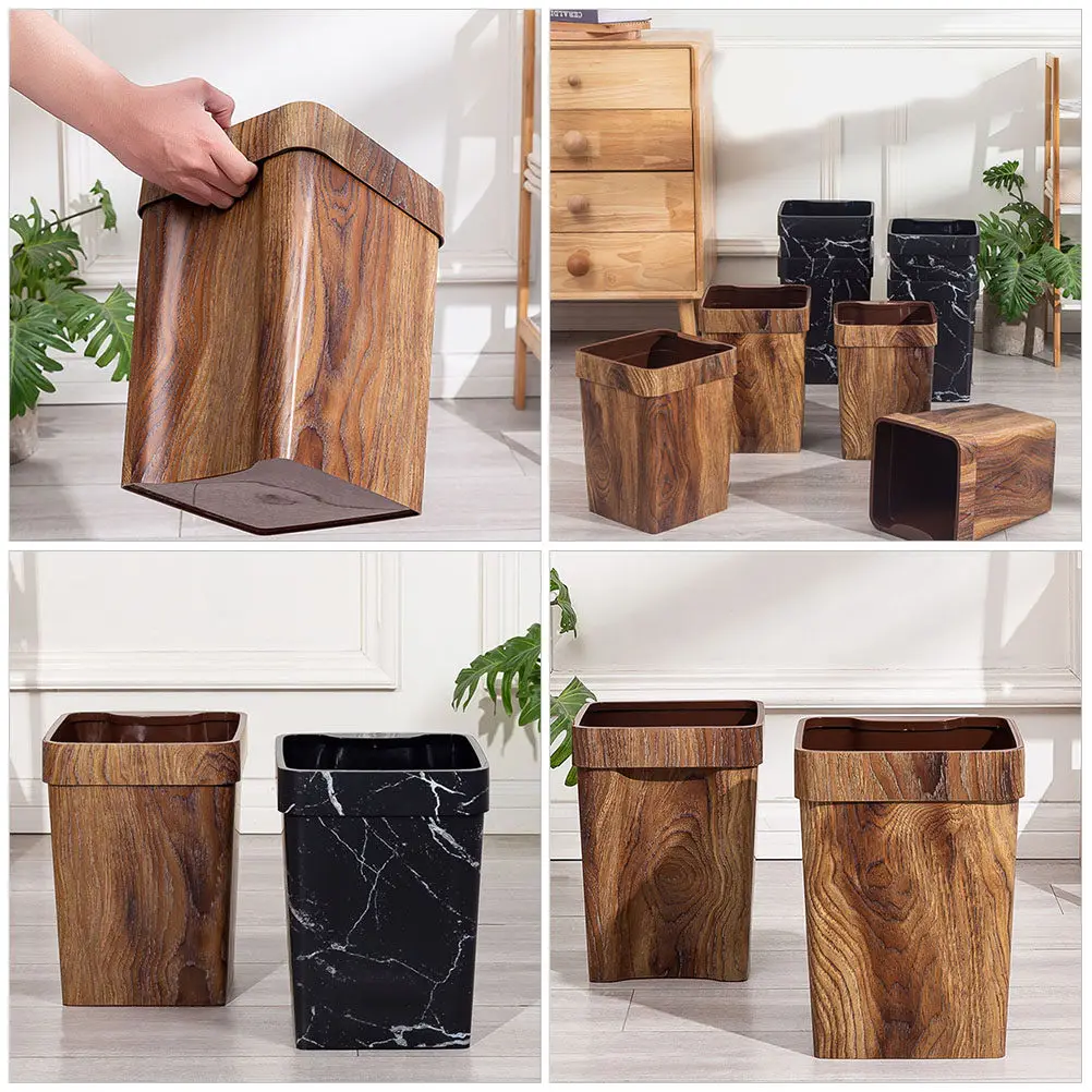 Modern Imitation Wood Grain Trash Can Small Space Saving Waste Container for Room Office Tabletop Tidy Storage Organizer
Modern Imitation Wood Grain Trash Can Small Space Saving Waste Container for Room Office Tabletop Tidy Storage Organizer