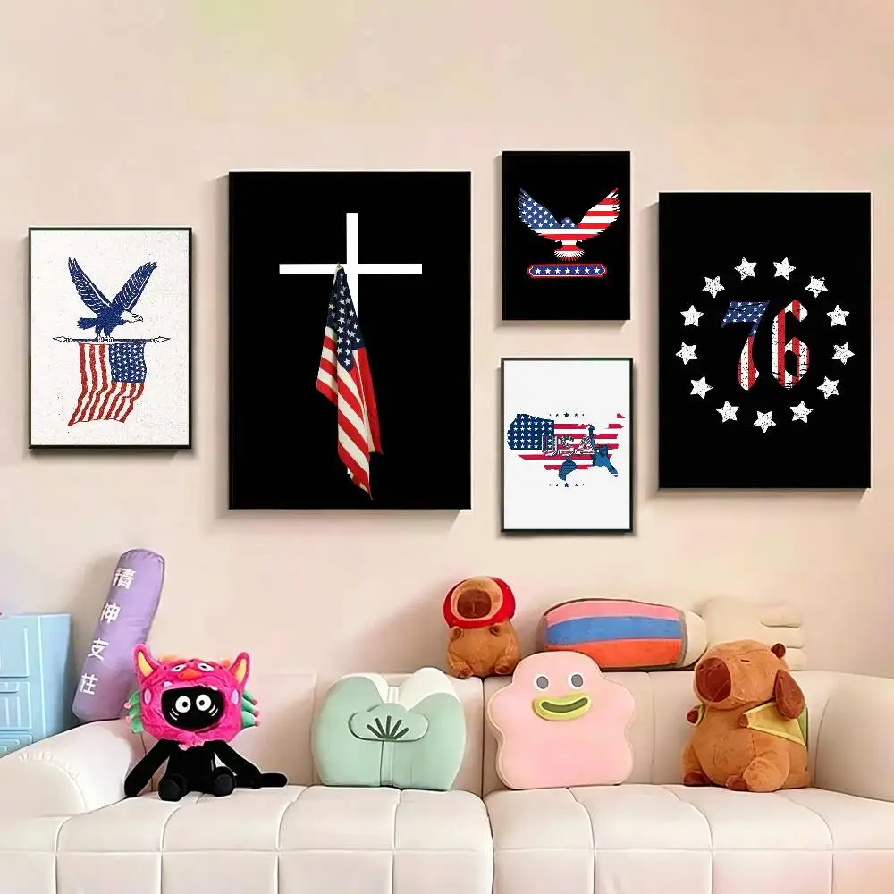 Cool A-American Flag Poster Waterproof Wall Art Sticker For Bar Living Room Vintage Decor
Cool A-American Flag Poster Waterproof Wall Art Sticker For Bar Living Room Vintage Decor