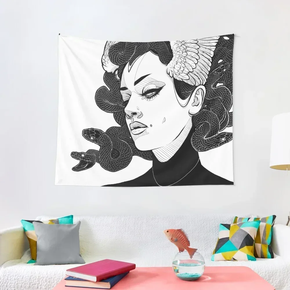Medusa (Black Snakes) Tapestry Room Decorations Aesthetic Bedroom Decor Bed Room Decoration Tapestry 
Medusa (Black Snakes) Tapestry Room Decorations Aesthetic Bedroom Decor Bed Room Decoration Tapestry