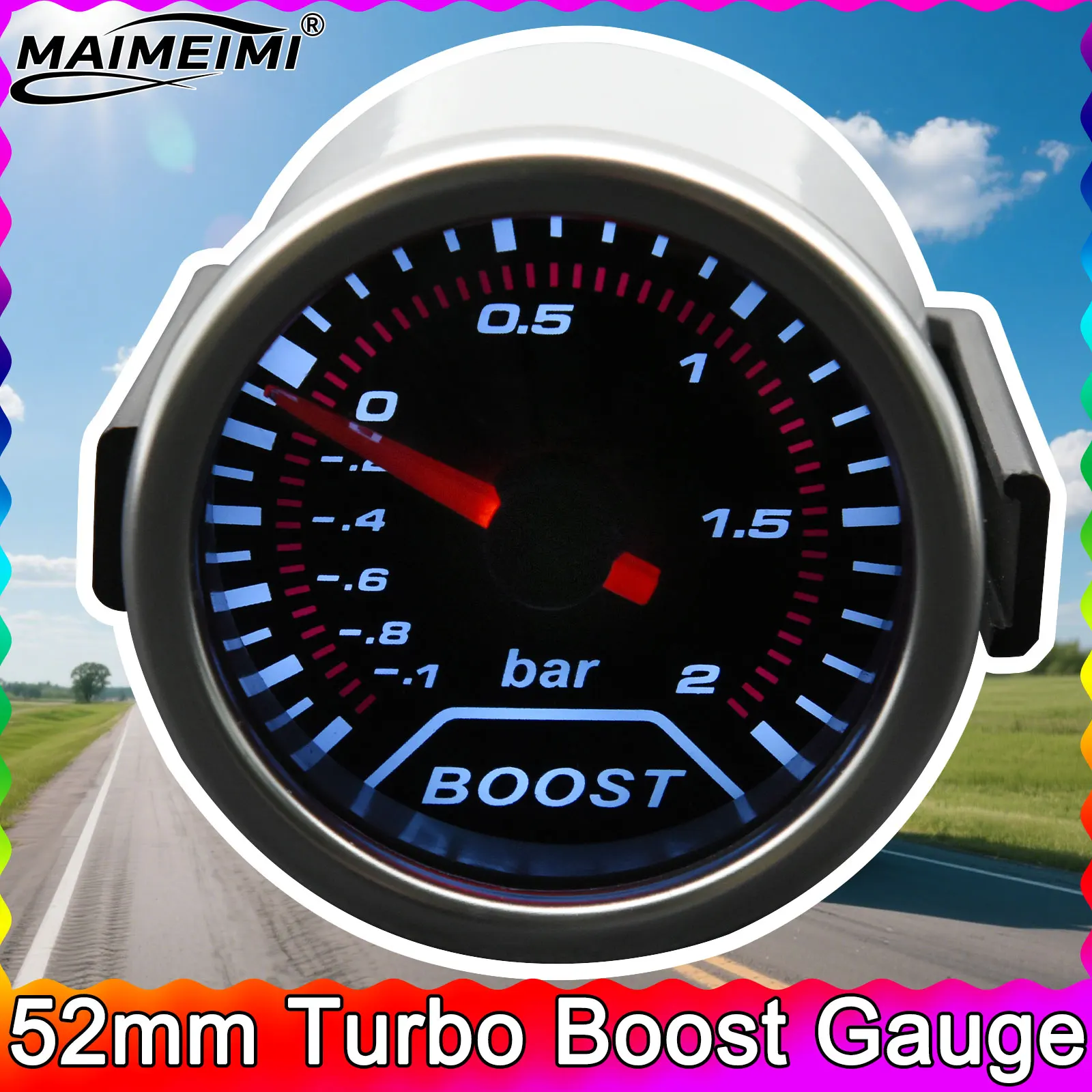 52mm White Backlight Auto Car Turbo Boost Gauge -1~2 Bar Mechanics Turbin Pointer Vac Meter Accessories Turbo Pressure Gauge
52mm White Backlight Auto Car Turbo Boost Gauge -1~2 Bar Mechanics Turbin Pointer Vac Meter Accessories Turbo Pressure Gauge