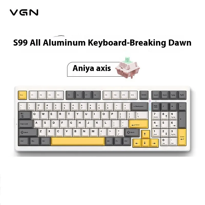 Vgn S99pro Three-Mode Custom Mechanical Keyboard Gasket Structure Key Hot Plug Game Aluminum Tuotuo Aluminum Alloy Shell S99pro
Vgn S99pro Three-Mode Custom Mechanical Keyboard Gasket Structure Key Hot Plug Game Aluminum Tuotuo Aluminum Alloy Shell S99pro