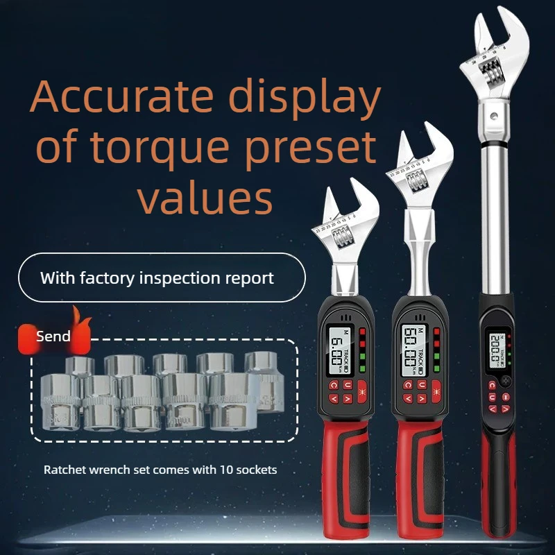 Electronic digital torque wrench High precision adjustable torque wrench Active opening head Auto repair torque wrench
Electronic digital torque wrench High precision adjustable torque wrench Active opening head Auto repair torque wrench