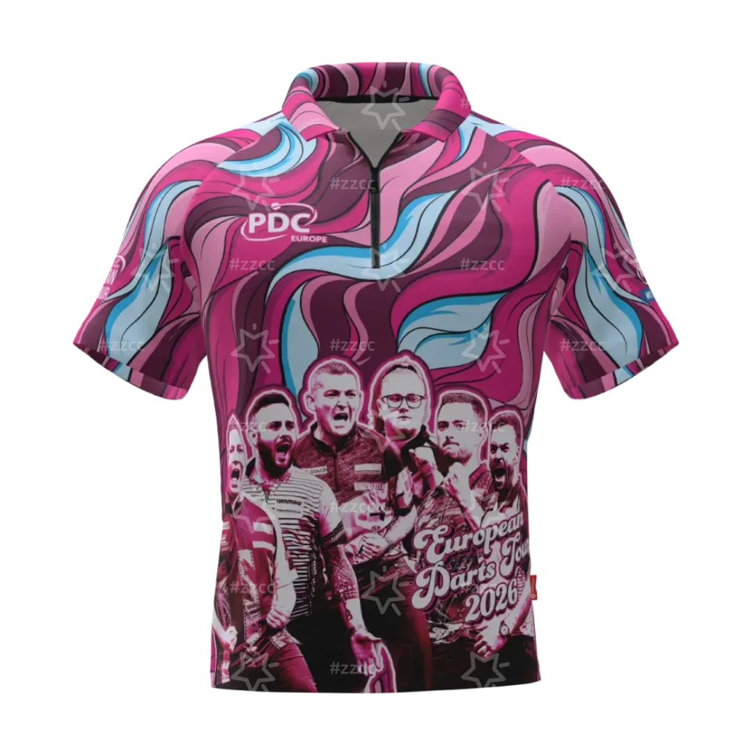 Футболка PDC Tourshirt V13 Pink Riptide 2026 Darts, поло с 3D-печатью, быстросохнущая спортивная футболка для мужчин, детская одежда, женская футболка
Футболка PDC Tourshirt V13 Pink Riptide 2026 Darts, поло с 3D-печатью, быстросохнущая спортивная футболка для мужчин, детская одежда, женская футболка