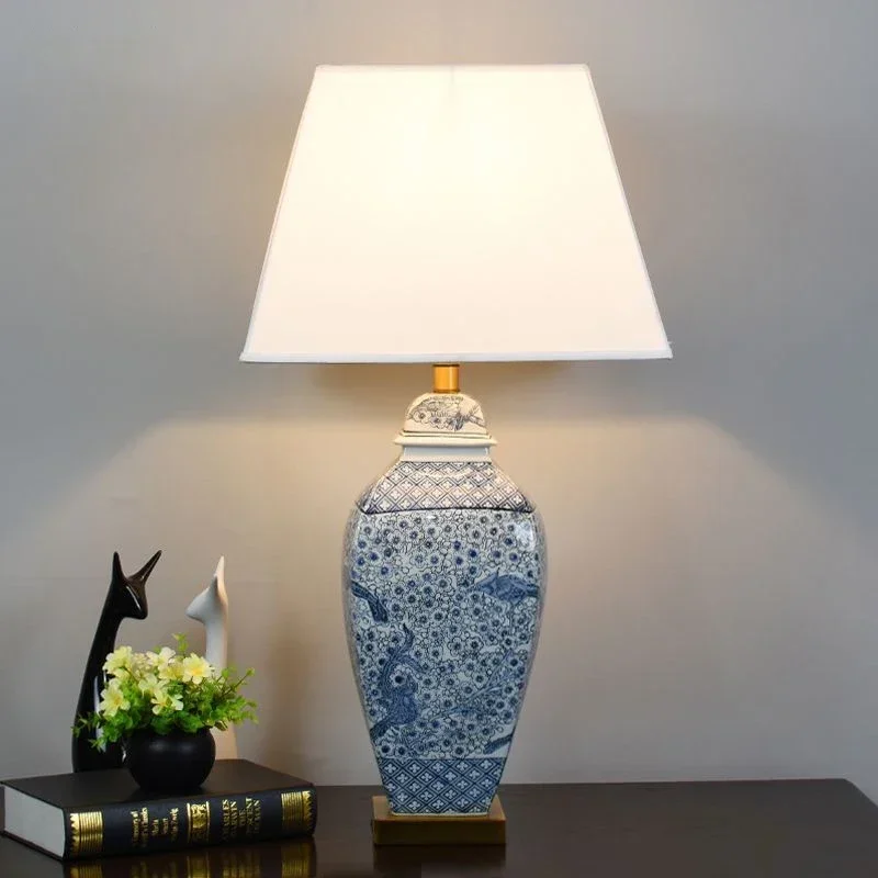ASHER Contemporary Blue CeramicTable Lamp Luxury Creativity Living Room Bedroom Study Hotel engineering Desk Light
ASHER Contemporary Blue CeramicTable Lamp Luxury Creativity Living Room Bedroom Study Hotel engineering Desk Light