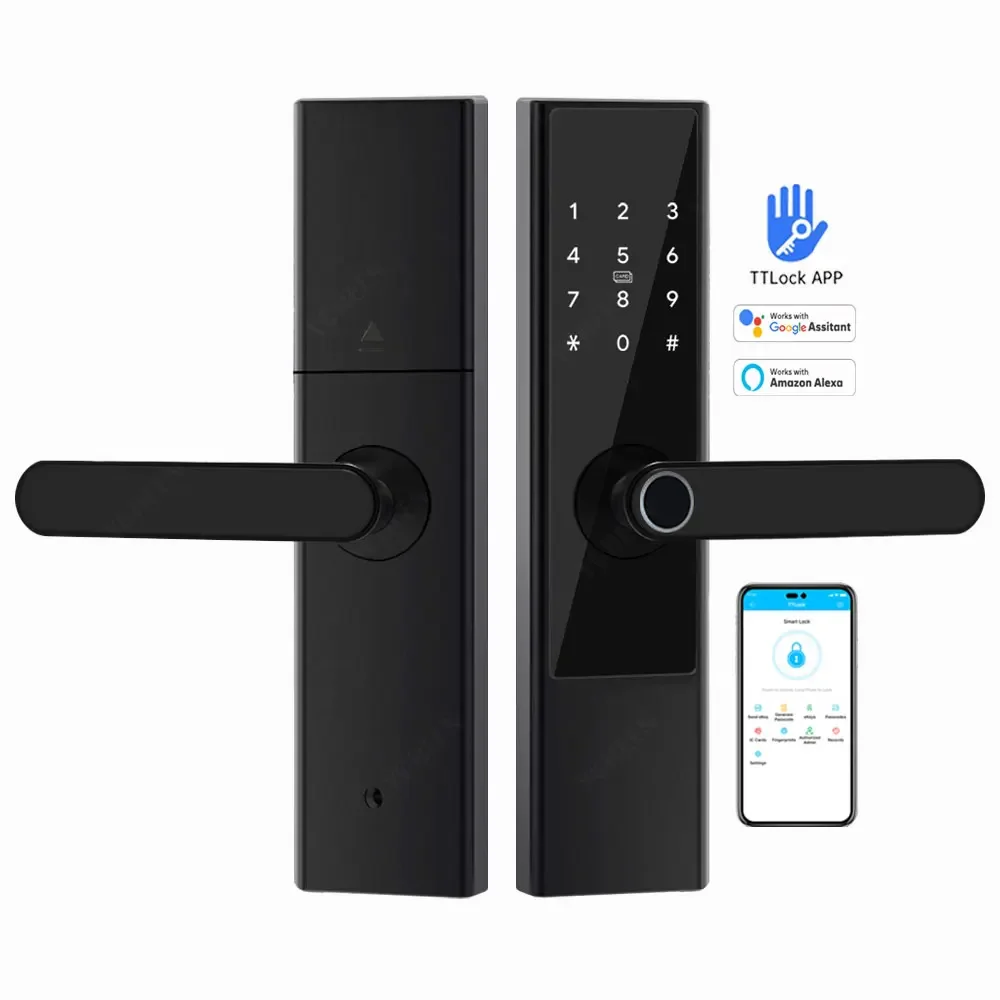 TTlock Ble App Digital Electronic Lock Fingerprint Password Smart Lock Safe Home Card Nfc Keyless Wooden Intelligent Door Lock
TTlock Ble App Digital Electronic Lock Fingerprint Password Smart Lock Safe Home Card Nfc Keyless Wooden Intelligent Door Lock