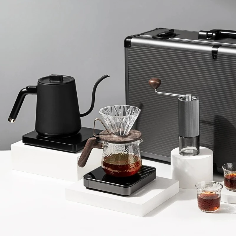 Portable outdoor boutique hand-brewed coffee pot set, hand-ground drip type
Portable outdoor boutique hand-brewed coffee pot set, hand-ground drip type