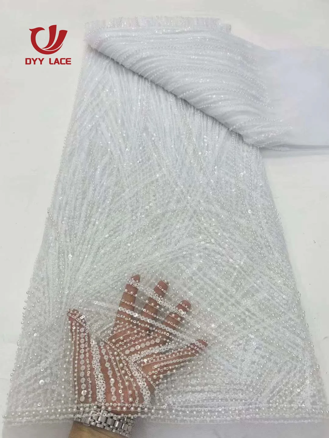 Luxury African White Sequins Lace Fabric 2024 High Quality French Nigerian Groom Lace Fabric For Sewing Dress Wedding Party
Luxury African White Sequins Lace Fabric 2024 High Quality French Nigerian Groom Lace Fabric For Sewing Dress Wedding Party