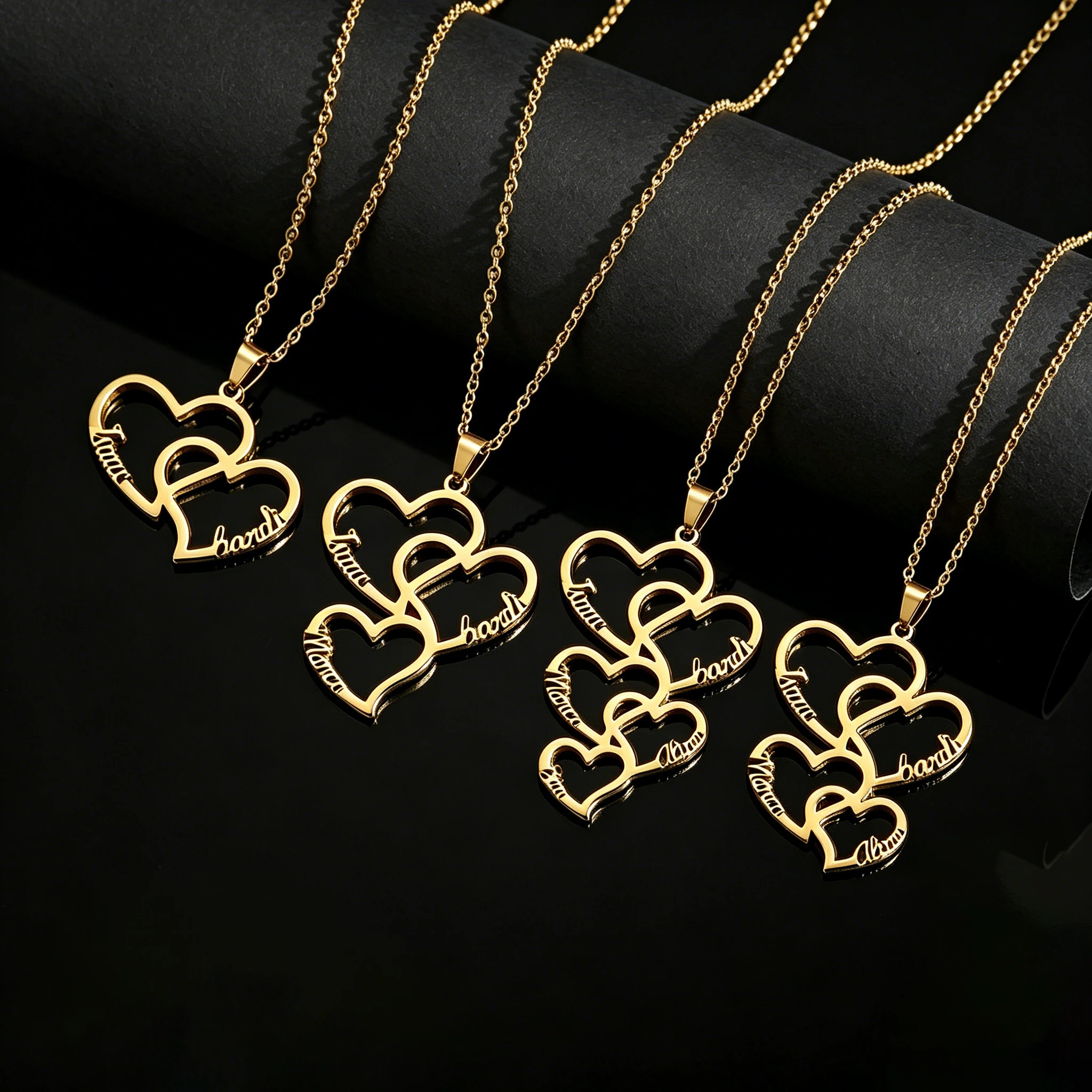 Personalized Family Heart Name Necklace Creativity Custom Letter Stainless Steel Pendant Jewelry Valentines Day Gifts for Couple
Personalized Family Heart Name Necklace Creativity Custom Letter Stainless Steel Pendant Jewelry Valentines Day Gifts for Couple
