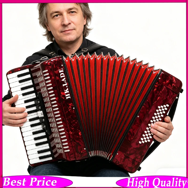 HK·LADE Bayan Accordion 34 Key 48 Bass 5 Keyboard Voice for Performance And Practice Musical Instrument AH-90
HK·LADE Bayan Accordion 34 Key 48 Bass 5 Keyboard Voice for Performance And Practice Musical Instrument AH-90