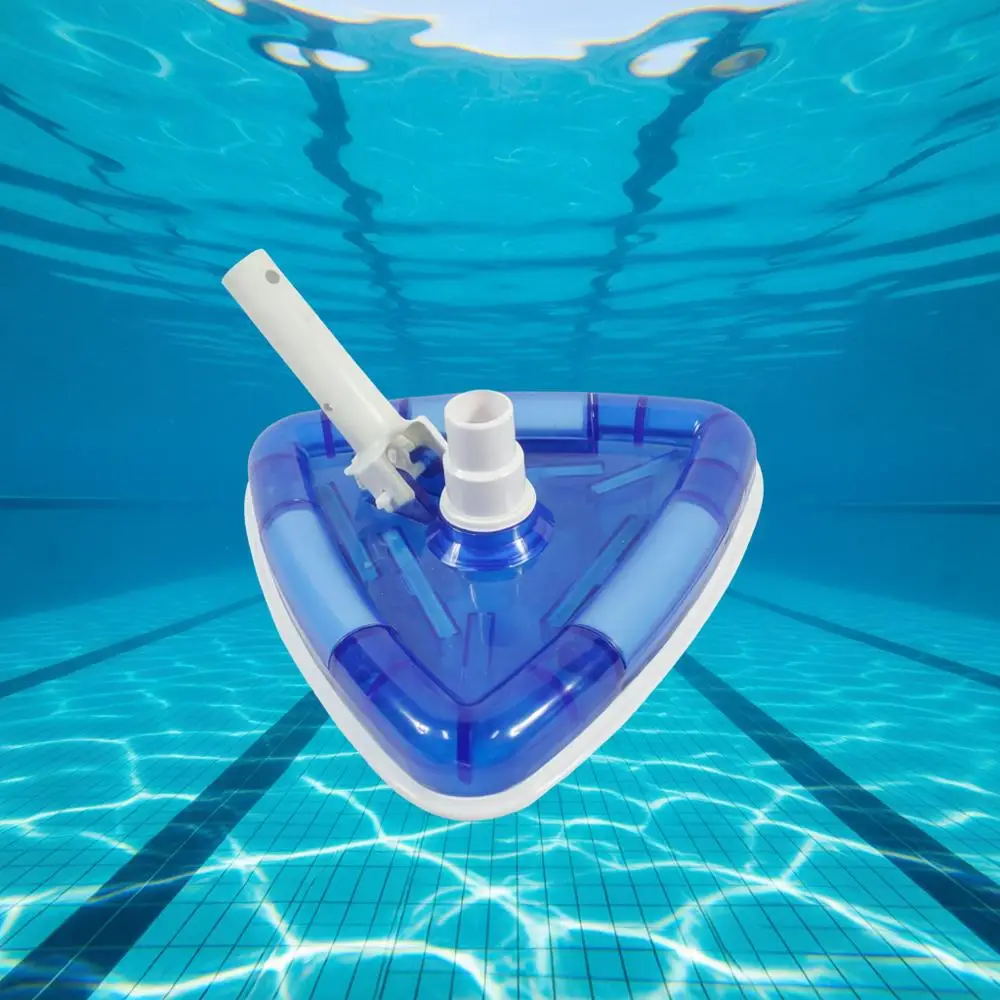 Deluxe Pool Vacuum for Above Ground and Inground Pools, Weighted E-Shaped with Swiveling Hose and Bottom Brushes, Transparent Bl
Deluxe Pool Vacuum for Above Ground and Inground Pools, Weighted E-Shaped with Swiveling Hose and Bottom Brushes, Transparent Bl