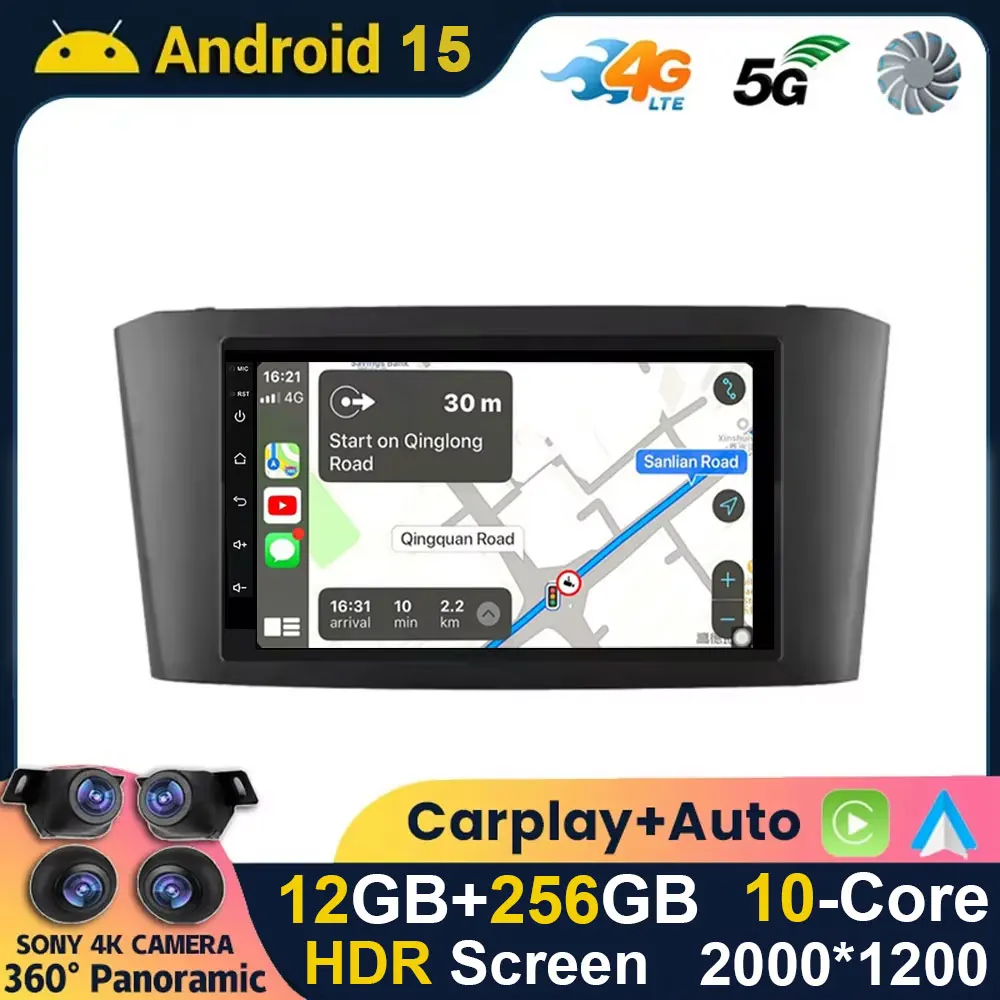 Wireless Carplay Car Radio Android 15 Auto For Toyota Avensis T25 2002 2008 2003 2004 2005 2006 GPS 4G+WIFI Multimedia Player
Wireless Carplay Car Radio Android 15 Auto For Toyota Avensis T25 2002 2008 2003 2004 2005 2006 GPS 4G+WIFI Multimedia Player