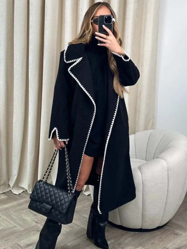 Tossy Lapel Contrast Loose Outwear Female Patchwork High Waist Long Sleeve Winter 2023 Streetwear Patchwork Fashion Women Coat
Tossy Lapel Contrast Loose Outwear Female Patchwork High Waist Long Sleeve Winter 2023 Streetwear Patchwork Fashion Women Coat