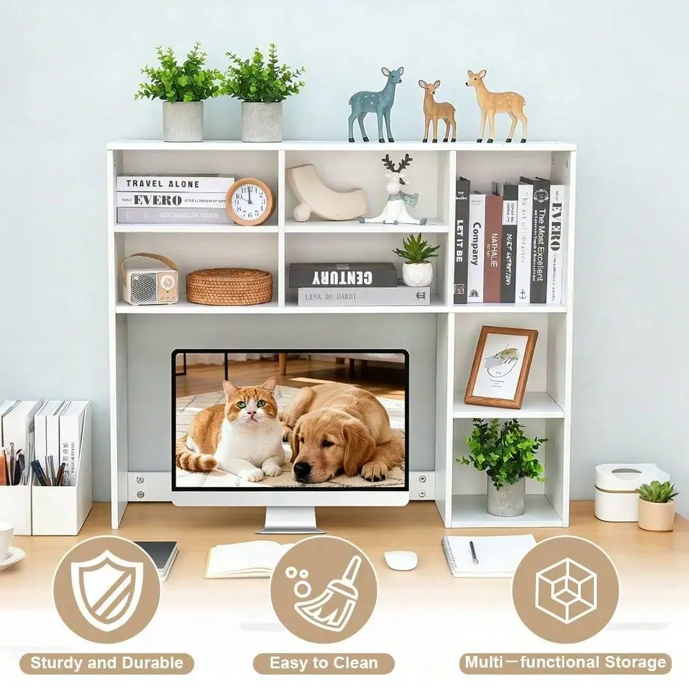 Large Capacity Wooden Desktop Bookshelf Organizer With 7 Compartments And 3 Adjustable Shelves Space Saving Desk Storage Cabine
Large Capacity Wooden Desktop Bookshelf Organizer With 7 Compartments And 3 Adjustable Shelves Space Saving Desk Storage Cabine