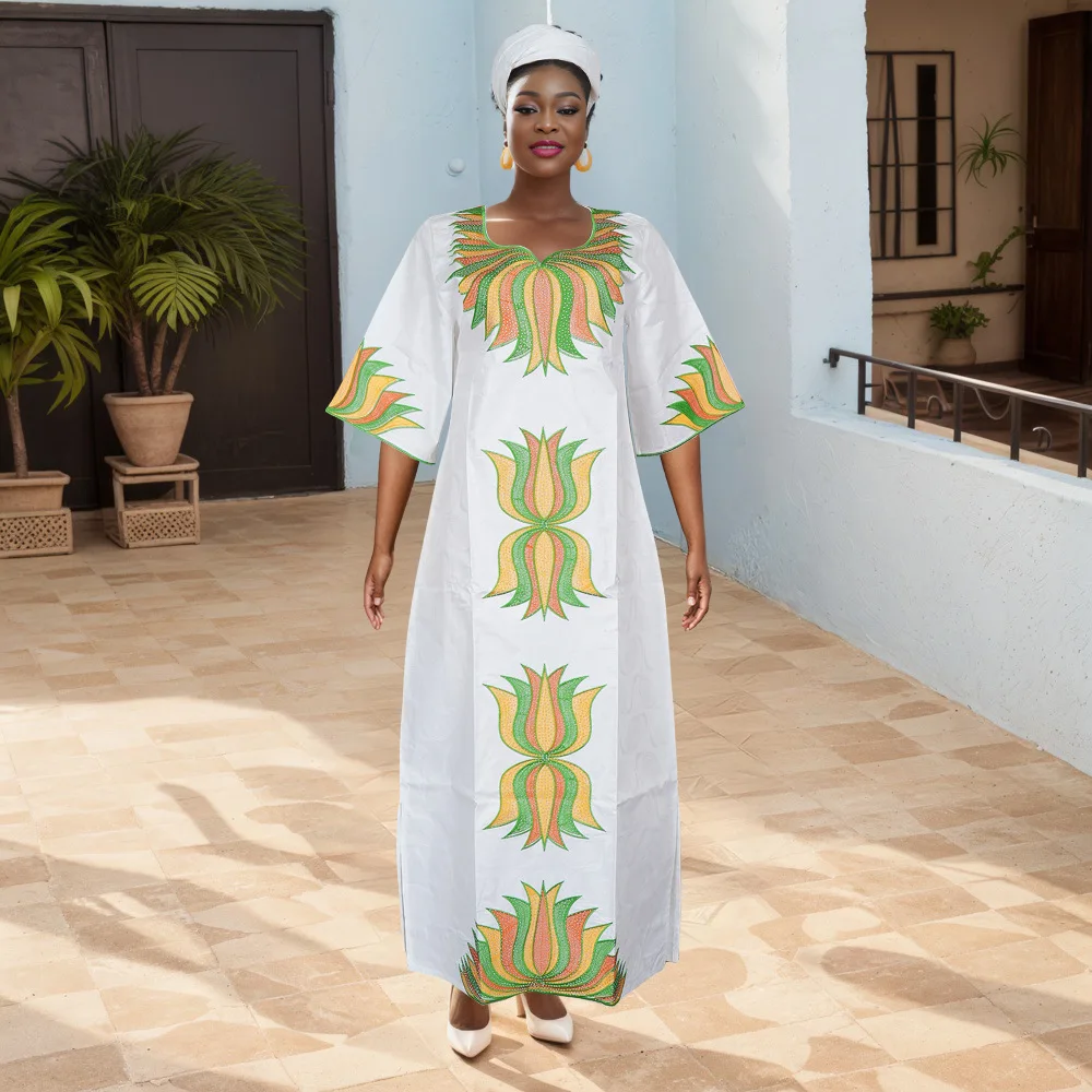 African Clothes for Women 2025 Plus Size Abayas Africa Dashiki Ankara Embroidery Robe Bazin Design Wedding Party Dresses
African Clothes for Women 2025 Plus Size Abayas Africa Dashiki Ankara Embroidery Robe Bazin Design Wedding Party Dresses
