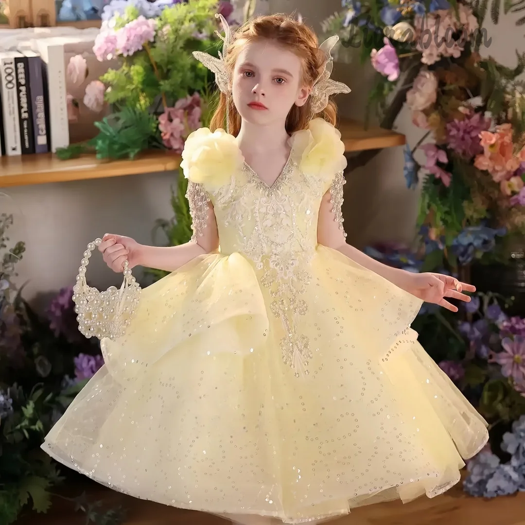 Custom Multi-Color Girls' Formal Dress Yellow Tulle Princess Gown Women's Wedding Party Attire Dress свадебное платье
Custom Multi-Color Girls' Formal Dress Yellow Tulle Princess Gown Women's Wedding Party Attire Dress свадебное платье
