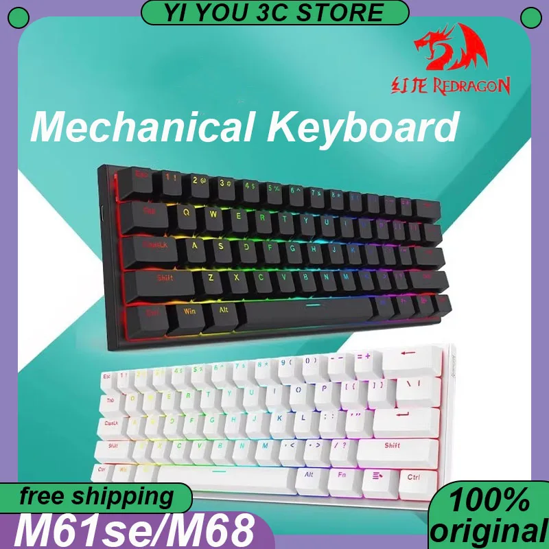 Redragon M61SE Mechanical Keyboard Magnetic Axis Wired 61Keys RGB 8K PBT Custom PC Esports Laptop Gaming Keyboards M94 M68 M61
Redragon M61SE Mechanical Keyboard Magnetic Axis Wired 61Keys RGB 8K PBT Custom PC Esports Laptop Gaming Keyboards M94 M68 M61