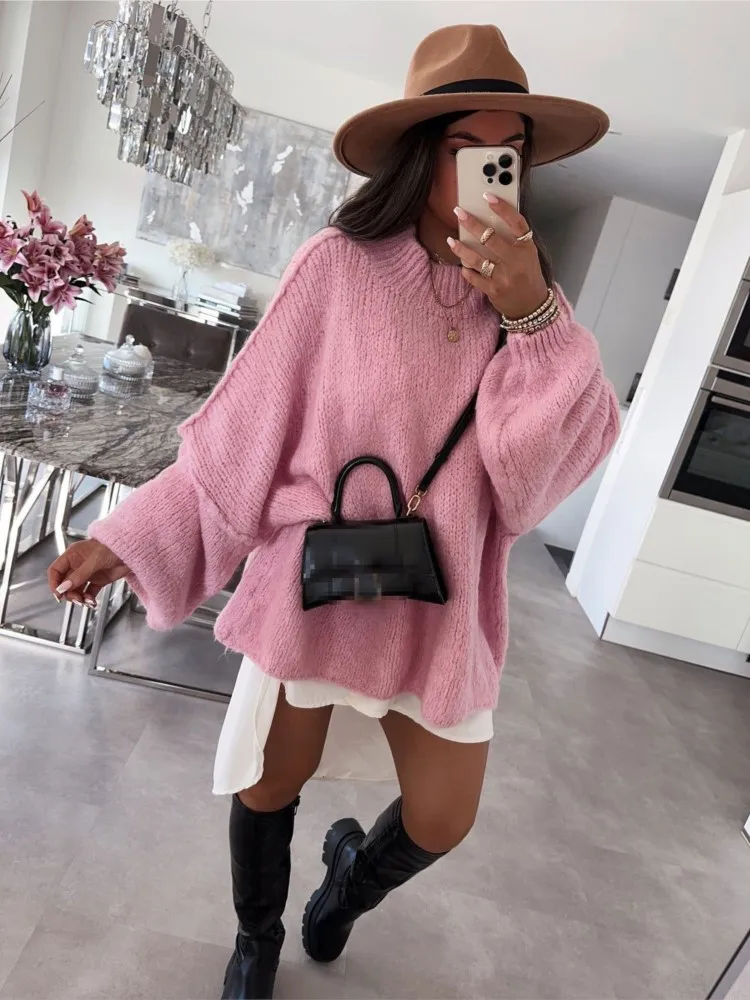 2025 New Autumn Winter Solid Color Loose Sweater Women's Fashion Casual Knit Round Neck Long Sleeve Pullover Sweater
2025 New Autumn Winter Solid Color Loose Sweater Women's Fashion Casual Knit Round Neck Long Sleeve Pullover Sweater