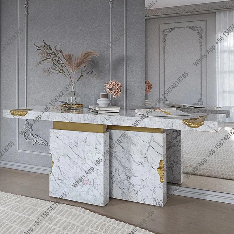 L Entrance Table Villa Luxury Living Room Designer Entry Against The Wall Entrance Table Corridor Italian Light Luxury High-end
L Entrance Table Villa Luxury Living Room Designer Entry Against The Wall Entrance Table Corridor Italian Light Luxury High-end