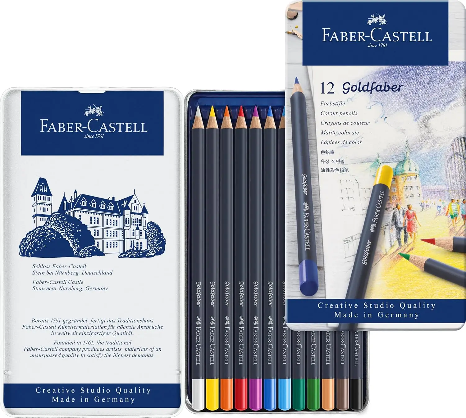 12 Premium Colored Pencils in Tin - Vibrant, Break-Resistant, Water-Resistant
12 Premium Colored Pencils in Tin - Vibrant, Break-Resistant, Water-Resistant