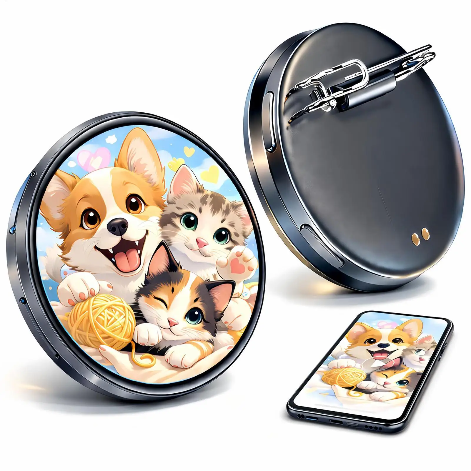 Digital Display Pixel Badge Pin 1.7-inch HD Smart Electronic Badge Display Screen Rechargeable Brooch For Anime Fan
Digital Display Pixel Badge Pin 1.7-inch HD Smart Electronic Badge Display Screen Rechargeable Brooch For Anime Fan