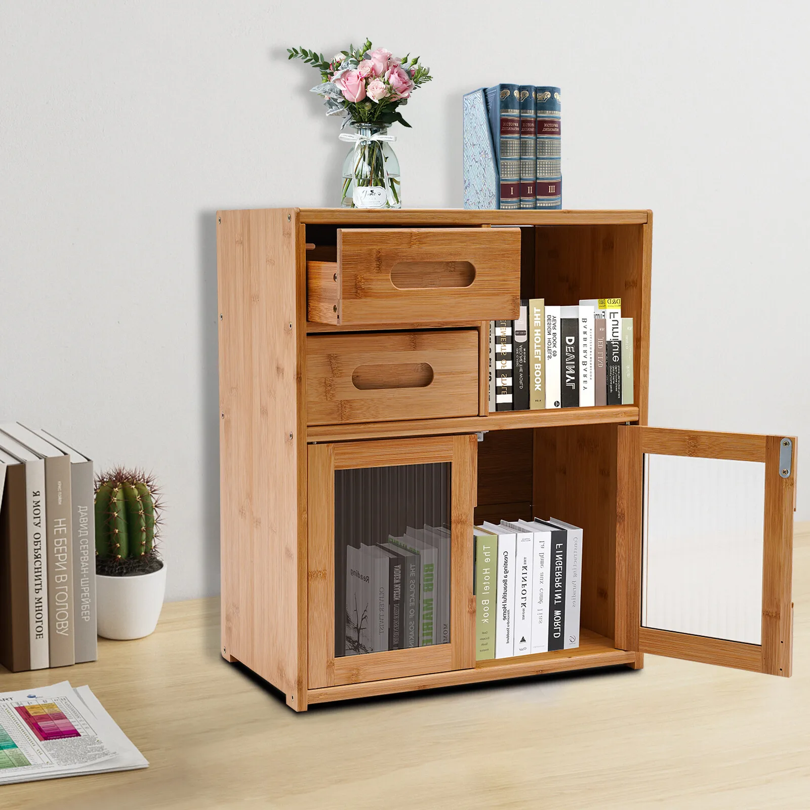 2-Tier Bamboo Kitchen Storage Cabinet with Drawers, Pantry Organizer Shelf for Small Spaces, Modern Home Organization Solution
2-Tier Bamboo Kitchen Storage Cabinet with Drawers, Pantry Organizer Shelf for Small Spaces, Modern Home Organization Solution