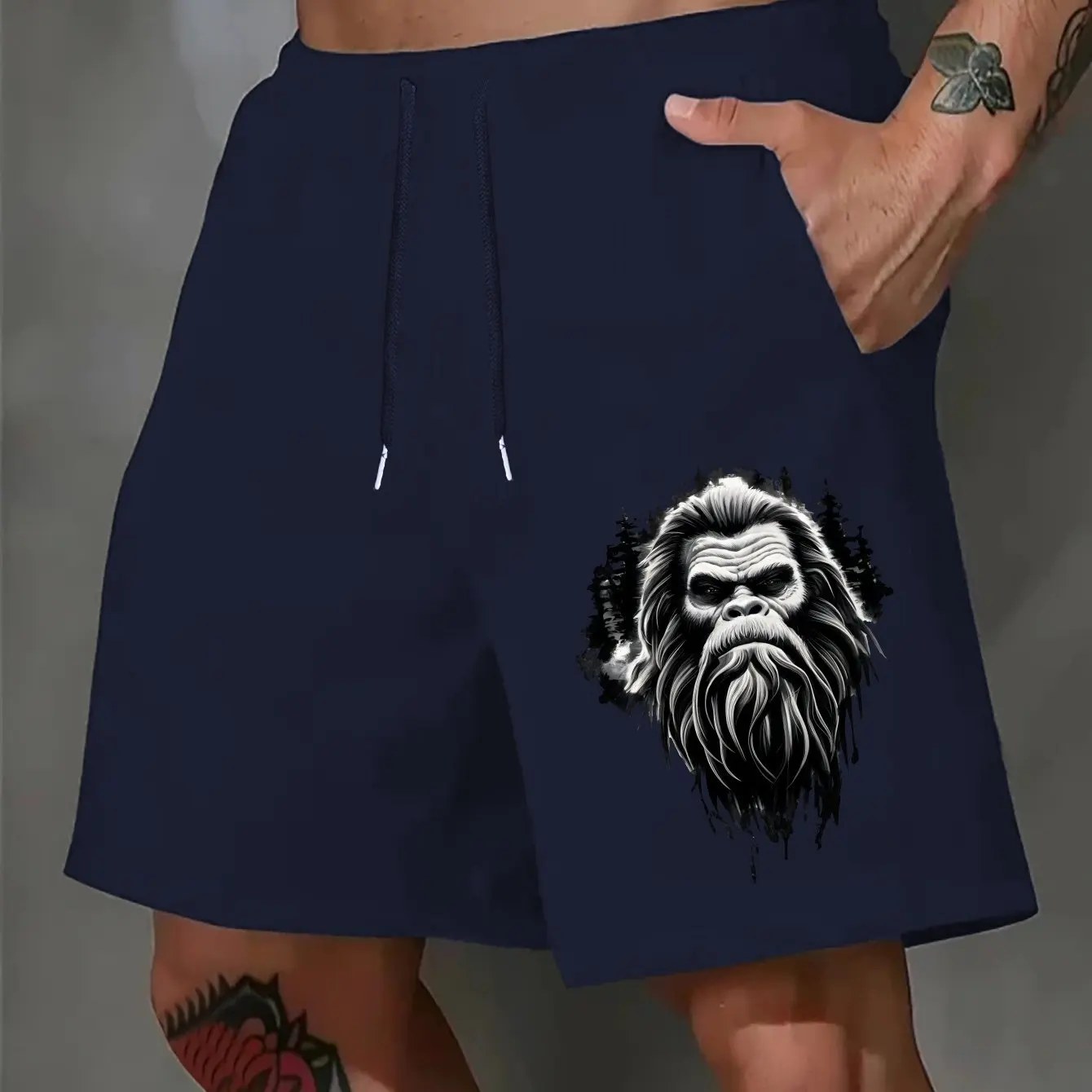 Men's Summer Gorilla Print Casual Shorts Loose Fit Elastic Waistband with Drawstring Suitable for Everyday Wear
Men's Summer Gorilla Print Casual Shorts Loose Fit Elastic Waistband with Drawstring Suitable for Everyday Wear
