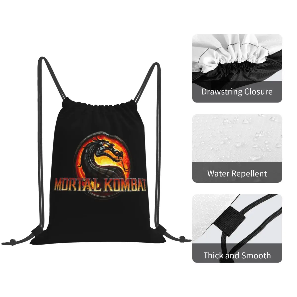 Mortal Kombat Logo Backpacks Fashion Drawstring Bags Sundries Bag Book Bags for Man Woman Students
Mortal Kombat Logo Backpacks Fashion Drawstring Bags Sundries Bag Book Bags for Man Woman Students