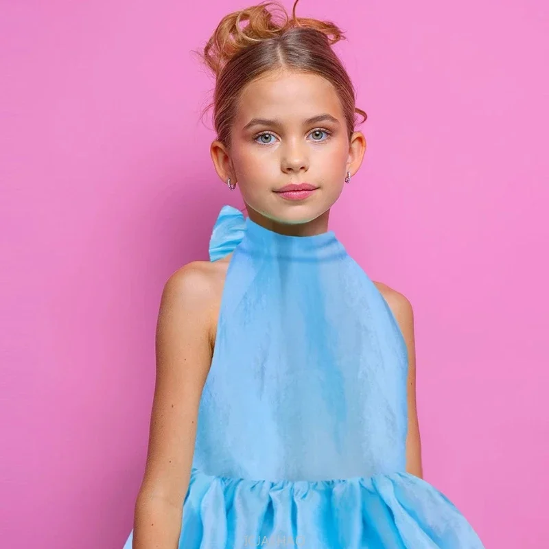 Girls New Halter Backless Dress Bow Princess Tutu Party Gown Birthday Girl Wedding Outfit Summer Celebration Performance Flower
Girls New Halter Backless Dress Bow Princess Tutu Party Gown Birthday Girl Wedding Outfit Summer Celebration Performance Flower