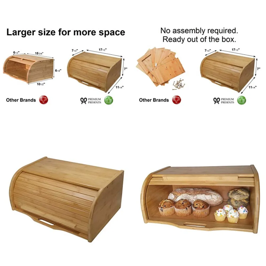 Large bread box bread basket wooden box storage boxes kitchen counter organizer, roll top breadbox. bread boxes for kitchen cou
Large bread box bread basket wooden box storage boxes kitchen counter organizer, roll top breadbox. bread boxes for kitchen cou