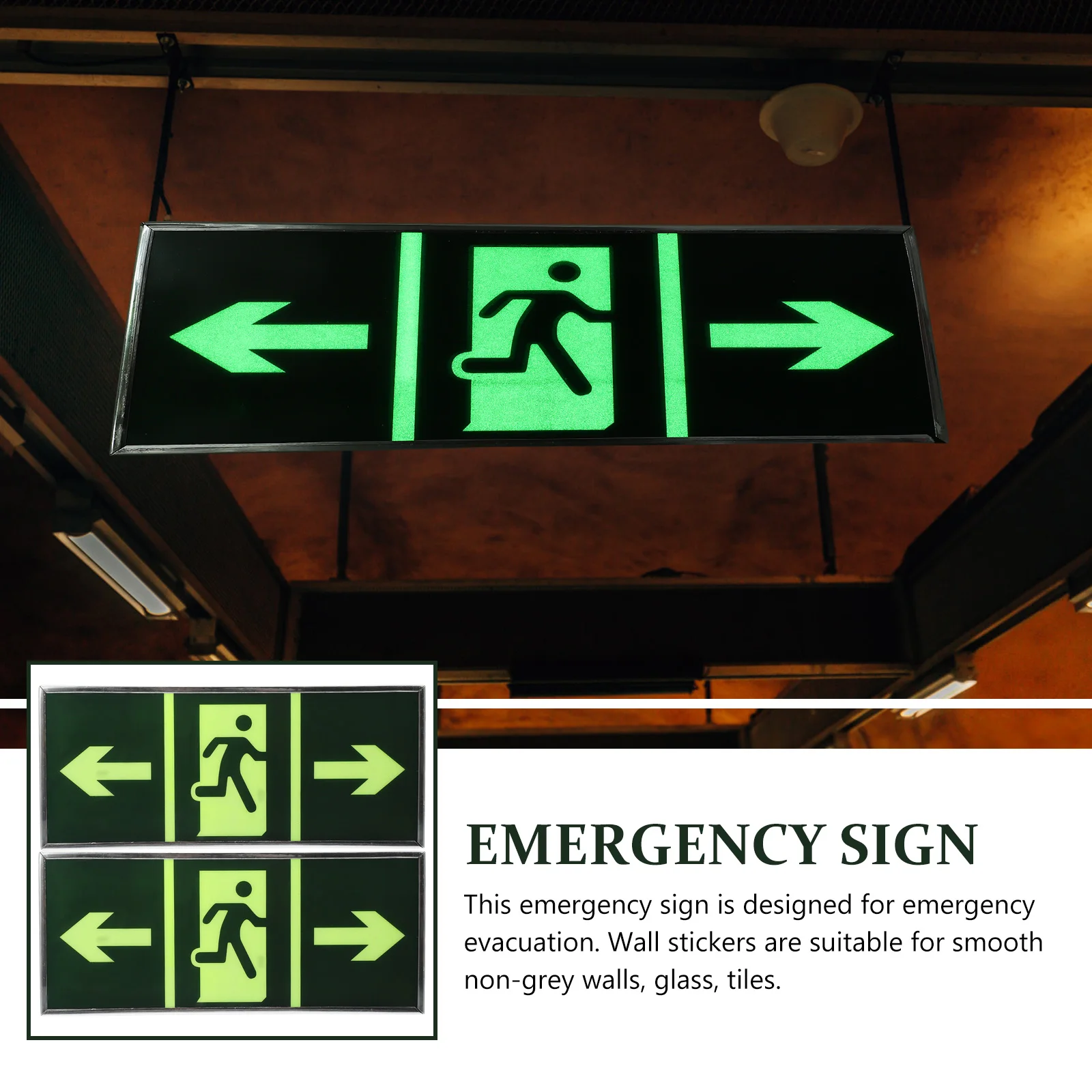 2PCS Luminous Floor Stickers Exit Indicator Acrylic Emergency Decal Sign Glowing Safety Night Light Stickers Glow Dark Wall
2PCS Luminous Floor Stickers Exit Indicator Acrylic Emergency Decal Sign Glowing Safety Night Light Stickers Glow Dark Wall