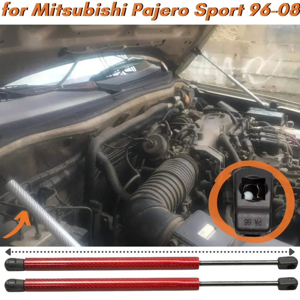 Qty(2) Hood Struts for Mitsubishi Pajero Sport (K80/K90/PA/PA II) 1999-2008 Front Bonnet Gas Springs Shock Absorber Lift Support
Qty(2) Hood Struts for Mitsubishi Pajero Sport (K80/K90/PA/PA II) 1999-2008 Front Bonnet Gas Springs Shock Absorber Lift Support