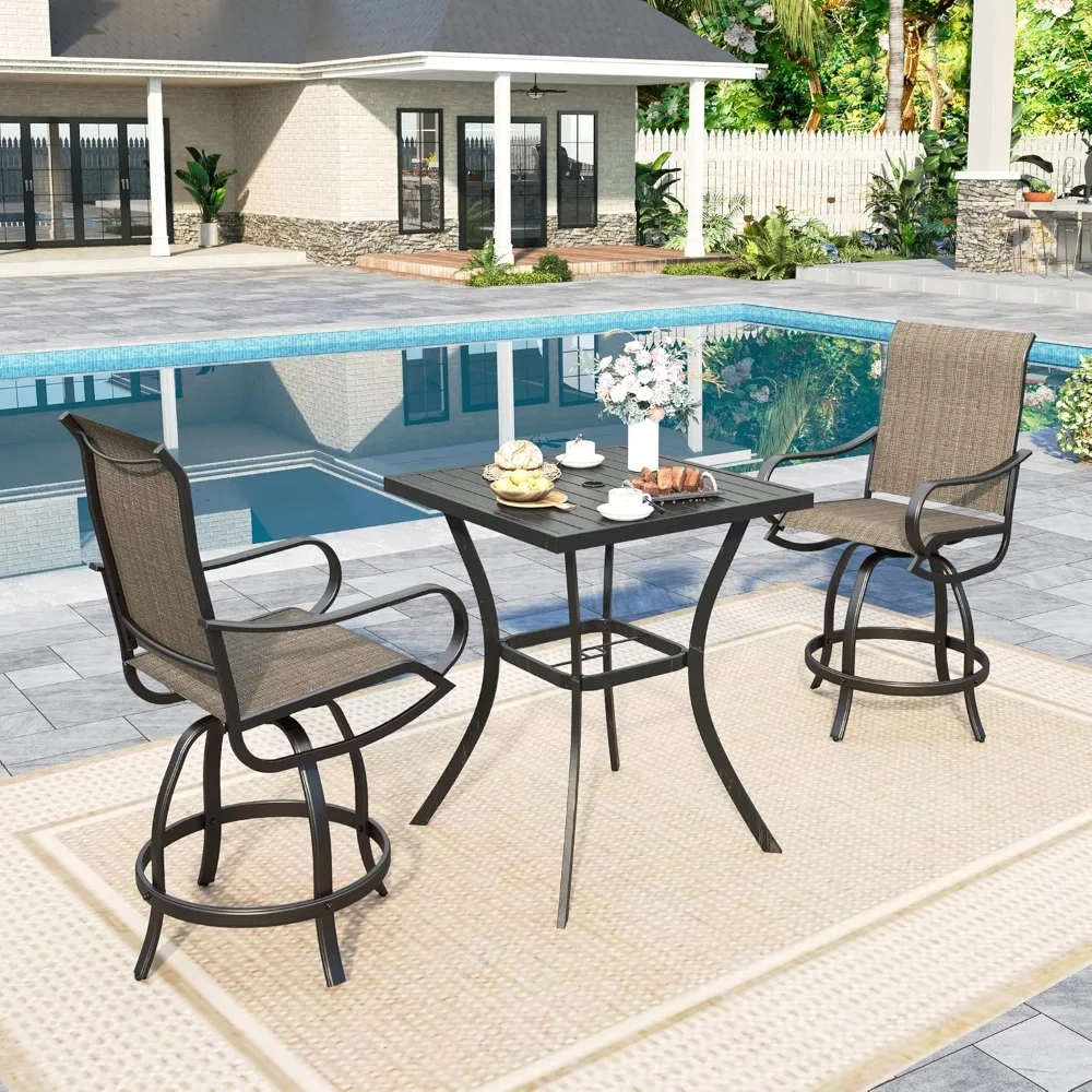 Sophia & William Outdoor Bar Set, Patio Bar Table and Chairs Set, Counter Height Patio Set - 2 x Swivel Bar Chairs, 1 x Square B
Sophia & William Outdoor Bar Set, Patio Bar Table and Chairs Set, Counter Height Patio Set - 2 x Swivel Bar Chairs, 1 x Square B