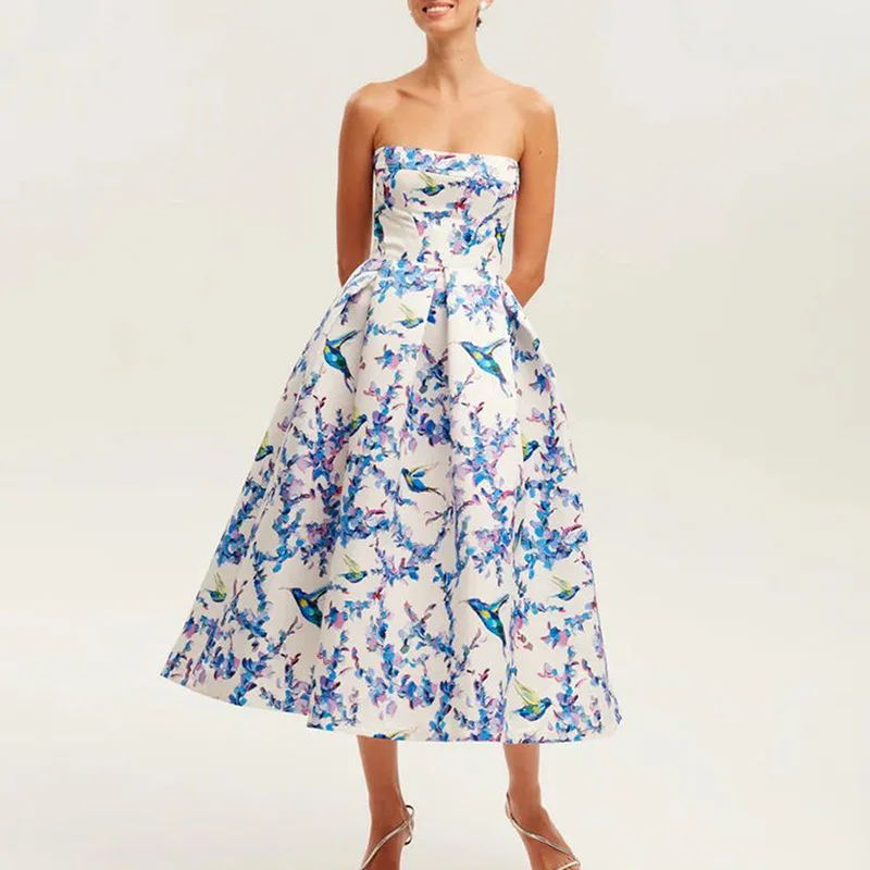 Sexy fashion strap long dress, new high-end tube top floral slim dress, fashionable simple luxury temperament elegant high-end r
Sexy fashion strap long dress, new high-end tube top floral slim dress, fashionable simple luxury temperament elegant high-end r