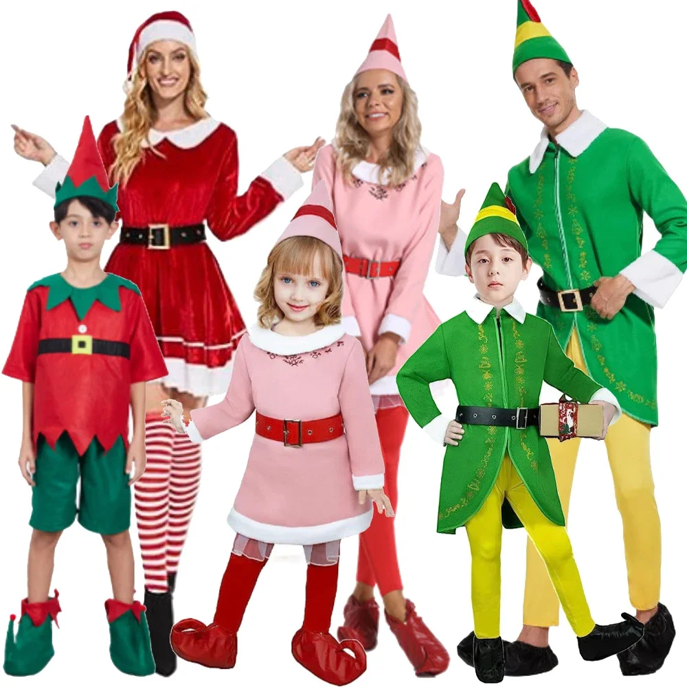 Santa Claus Cosplay Costume Full Set Pink Red Green Uniform for Family Christmas Carnival Party Xmas Clothes Kids Adult Roleplay
Santa Claus Cosplay Costume Full Set Pink Red Green Uniform for Family Christmas Carnival Party Xmas Clothes Kids Adult Roleplay
