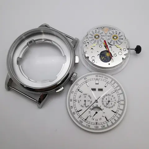 Aiguilles de cadran de boîtier de montre pour hommes de 42 mm avec bracelet de mouvement automatique ST1655