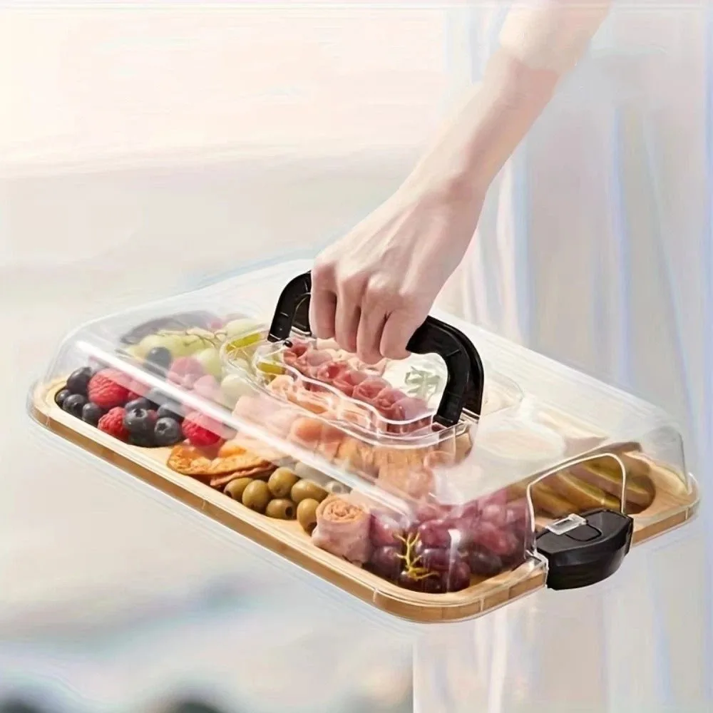 Transparent Bamboo Cheese Board Snap-On Lid Square Shape Bamboo Cheese Tray Stylish Divided Grid Serving Platter Outdoor Picnic
Transparent Bamboo Cheese Board Snap-On Lid Square Shape Bamboo Cheese Tray Stylish Divided Grid Serving Platter Outdoor Picnic