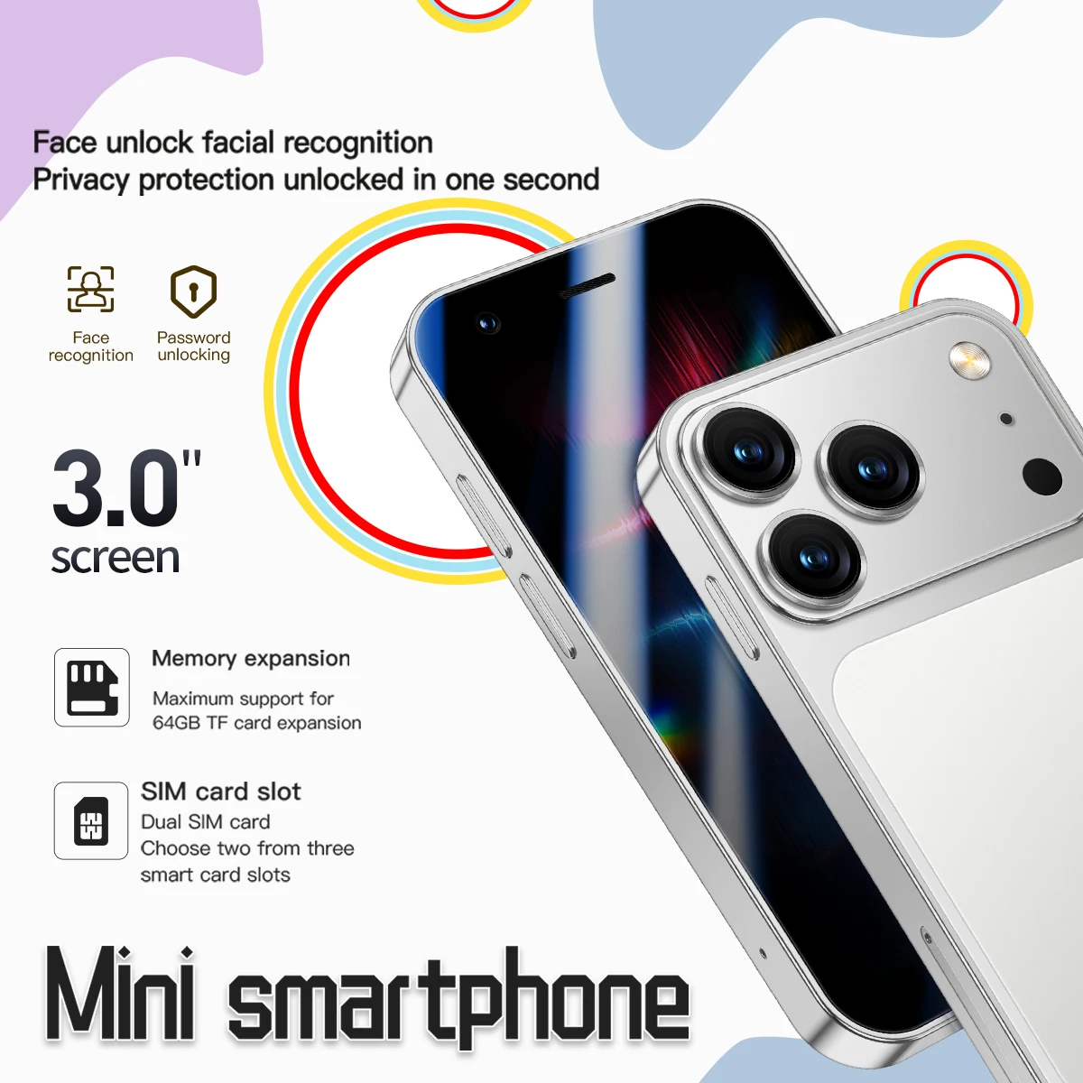 A17 Mini Smartphone 3G Network Dual SIM Standby 3.0-inch Android Google Play Store Portable Pocket Mobile Phone
A17 Mini Smartphone 3G Network Dual SIM Standby 3.0-inch Android Google Play Store Portable Pocket Mobile Phone