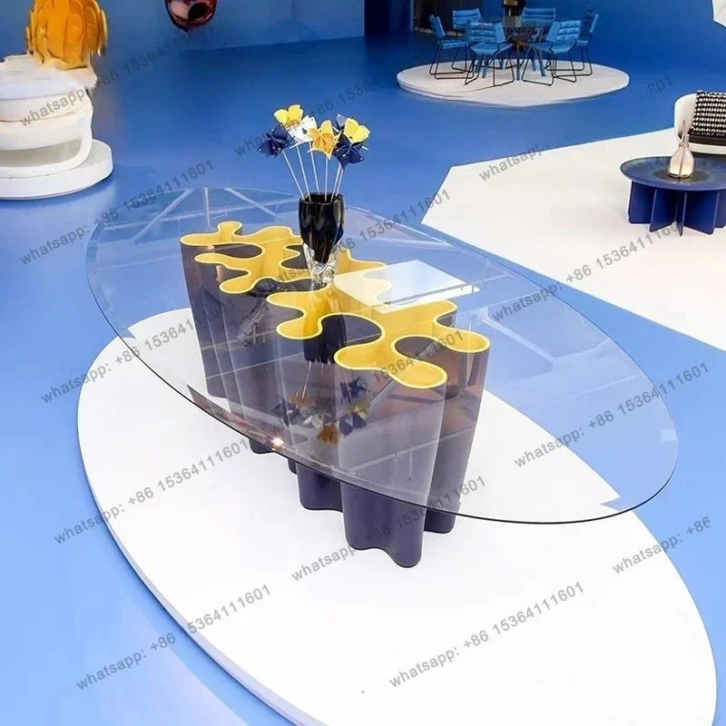 yj21 Italian Light Luxury Round Glass Dining Table Art Fiberglass High-end Wave Dining Table Wavy Flower Coffee Table
yj21 Italian Light Luxury Round Glass Dining Table Art Fiberglass High-end Wave Dining Table Wavy Flower Coffee Table