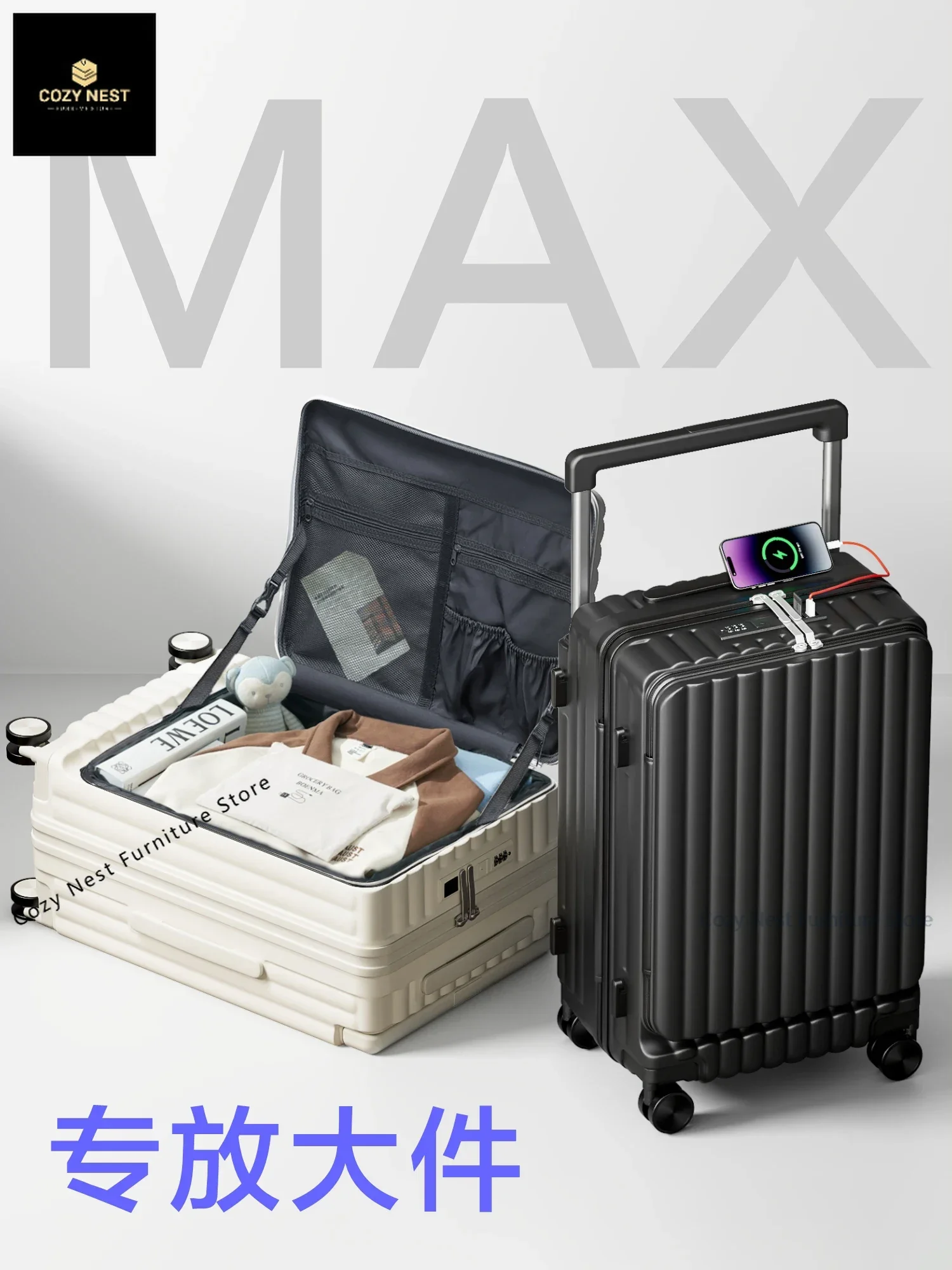 2024 new side open lid deep warehouse suitcase multi-functional 20-inch wide tie rod password case strong and durable
2024 new side open lid deep warehouse suitcase multi-functional 20-inch wide tie rod password case strong and durable